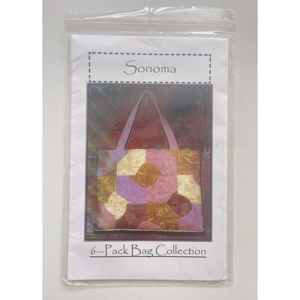 Sonoma 6-Pack Bag Collection Craft Patterns Quilters Dream Vintage NIP